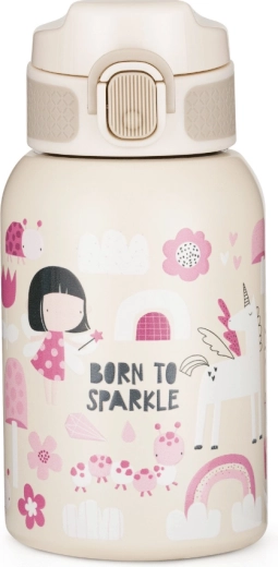 PETITE&MARS stainless steel insulated bottle with straw Twinkling Fairy 350 ml
