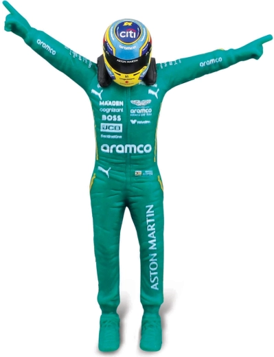 Fernando Alonso figure in a championship pose