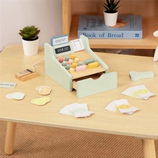 Ištraukiamas stalčiukas ir spalvoti mygtukai