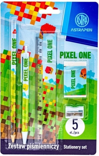 Astra rašymo reikmenų rinkinys Pixel One – 5 dalių rinkinys