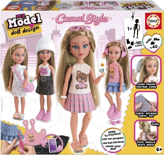 Educa My Model Doll Design kūrybinis rinkinys lėvalaikio stilius