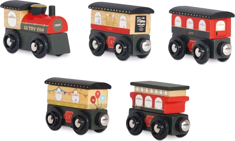 Le Toy Van medinis traukinukas Royal Express su vagonais