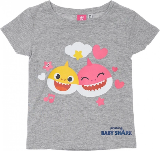 Vaikiški marškinėliai Baby Shark pilki