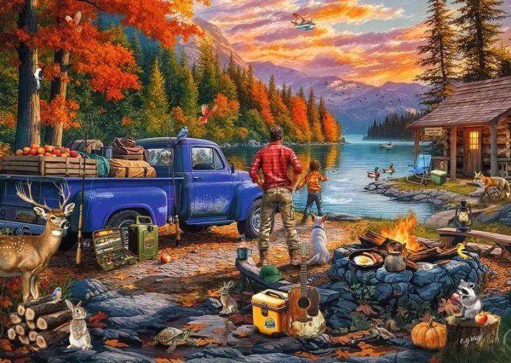Ravensburger dėlionė „Saulėlydis prie ežero“ (300 dalių)