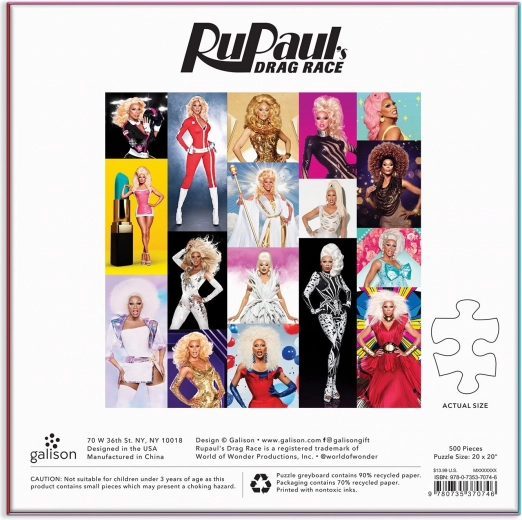 Spalvingas koliažas RuPaul