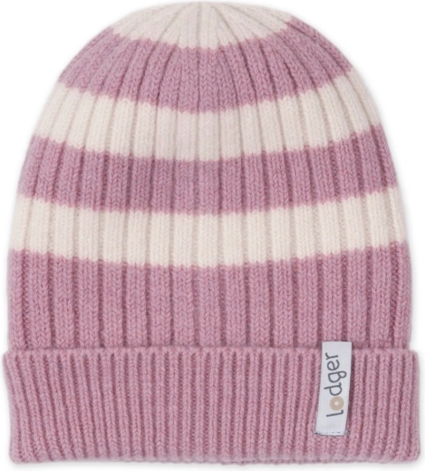 LODGER „Stripe Merino Mauve“ kepurė vaikams nuo 1 iki 2 metų