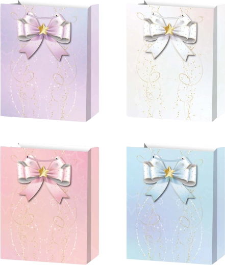 Gift bag S pastel with bow