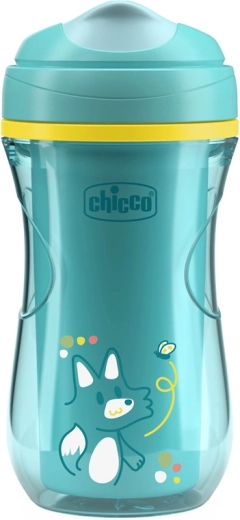 Chicco Active termo puodelis su kietu snapeliu teal 266 ml 14 mėn.+