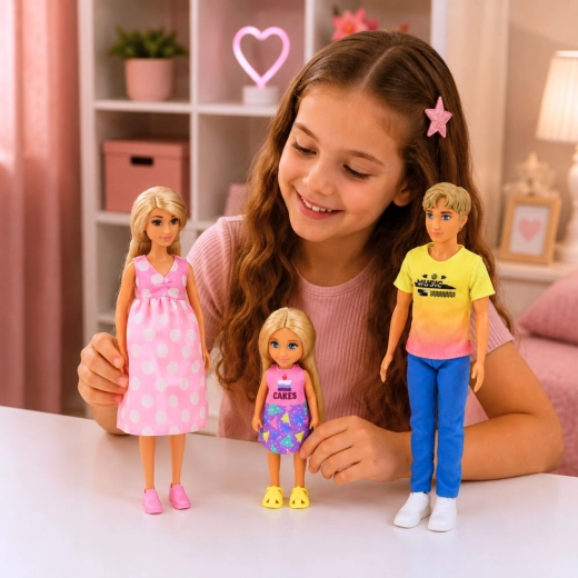 Family set of 3 dolls