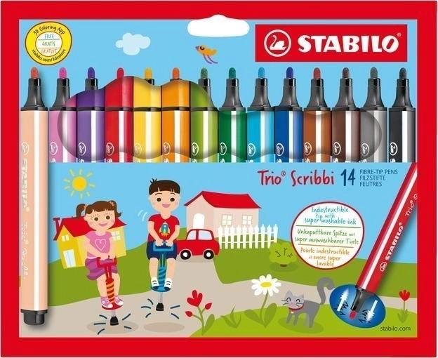 STABILO Trio Scribbi flomasterių rinkinys vaikams