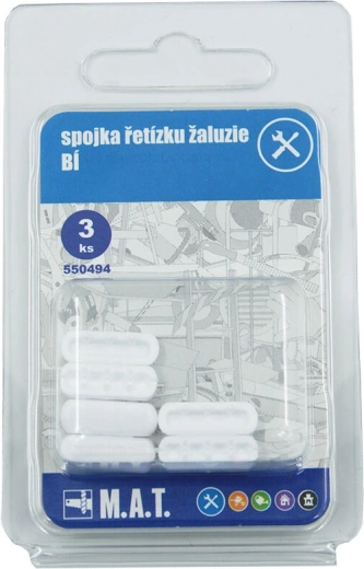 Žaliuzių grandinėlės sujungėjas, baltas (3 vnt.)