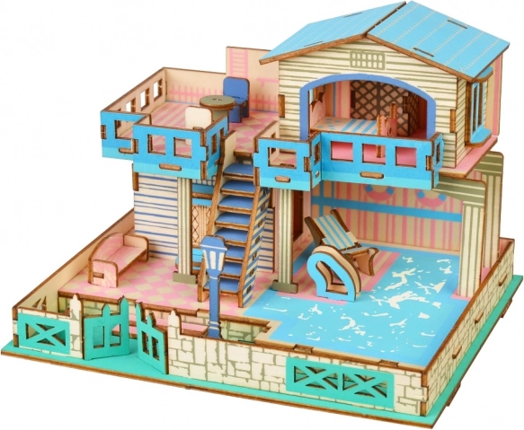 Woodcraft medinė 3D dėlionė „Vila Lembongano saloje“