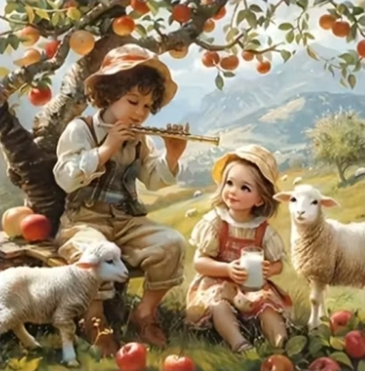 Norimpex Paint by Numbers Shepherd Under a Tree 40 × 50 cm