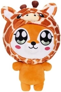 Plush Fox in a Giraffe Hoodie