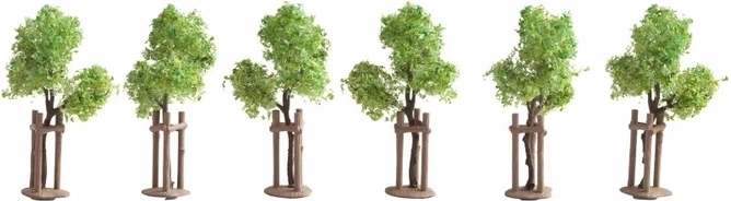 Noch Tree Saplings with Support Stakes (6 pcs)