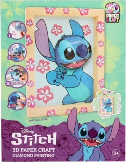 Origami paveikslas Stitch – 3D deimantinė mozaika 26 × 35 cm