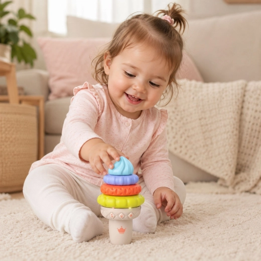 Soft silicone pieces with different textures