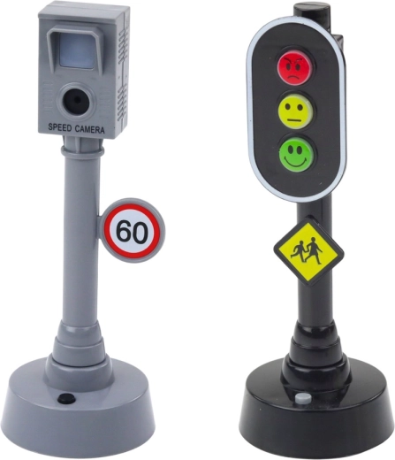 Traffic light with lights and sounds for realistic play
