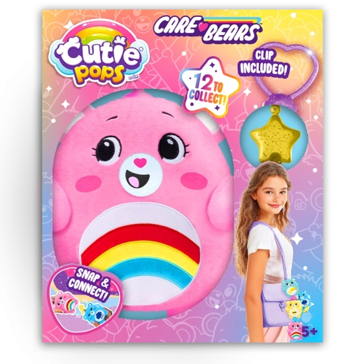 Cutie Pops pliušinis kuprinės pakabukas Care Bears (Rūpestingieji meškučiai) – kelių rūšių – 1 vnt.