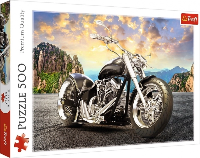 500 dalių dėlionė – juodas motociklas