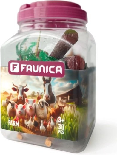 Figūrėlių ir priedų rinkinys su ūkio tema