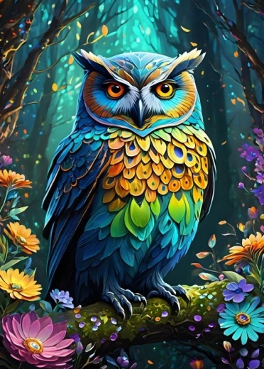 Blue Owl Puzzle 500 Pieces