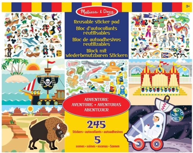 Melissa & Doug daugkartinio naudojimo lipdukai „Nuotykiai“
