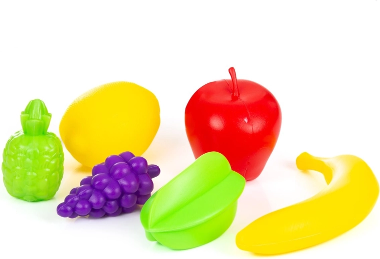 Colorful fruit and vegetables for play and learning