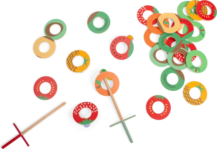 Colorful fruit discs