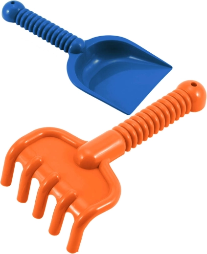 Lori plastikinis smėlio rinkinys – kastuvėlis ir grėbliukas 22/19 cm