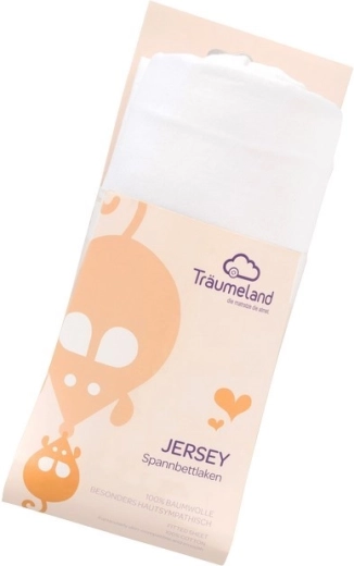 Träumeland fitted jersey sheet for playpen 100 × 100 cm, white