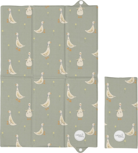 Ceba Baby kelioninis vystymo kilimėlis Basic Little Ducks 60 × 40 cm