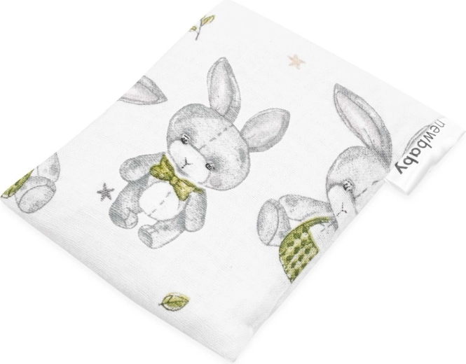 Muslino šildanti ir vėsinanti pagalvėlė su vyšnių kauliukais NEW BABY Standard Rabbit