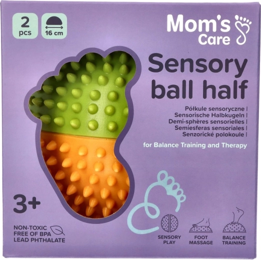 MOMS CARE Sensory Half-Balls, Yellow and Green - 2 pcs
