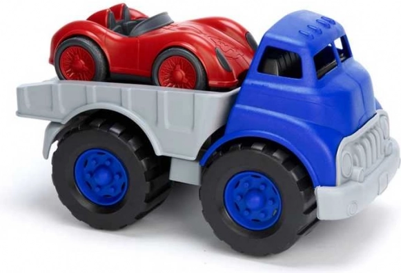 Green Toys sunkvežimis su lenktyniniu automobiliu