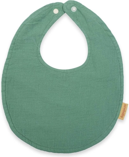 Muslin baby bib New Baby green