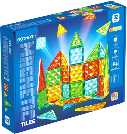 Magnetinės plytelės GEOMAG Gems 32