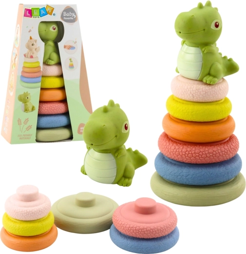 Minkšta ekologiška sensorinė piramidė su dinozauru