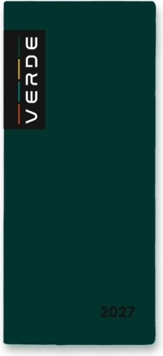 Savaitinis kalendorius Verde 2027, žalias, PVC dėkle