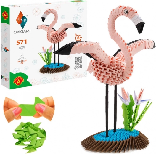 Alexander kūrybinis 3D origami rinkinys „Flamingas“