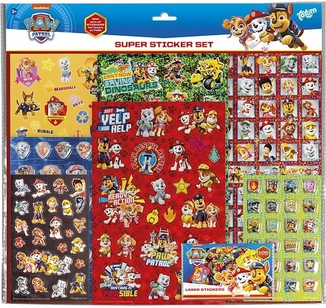 CCG lipdukų rinkinys „Paw Patrol“ – super rinkinys (8 lapai)
