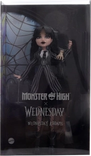 kolekcinė lėlė Wednesday Addams MONSTER HIGH su Nevermore uniforma