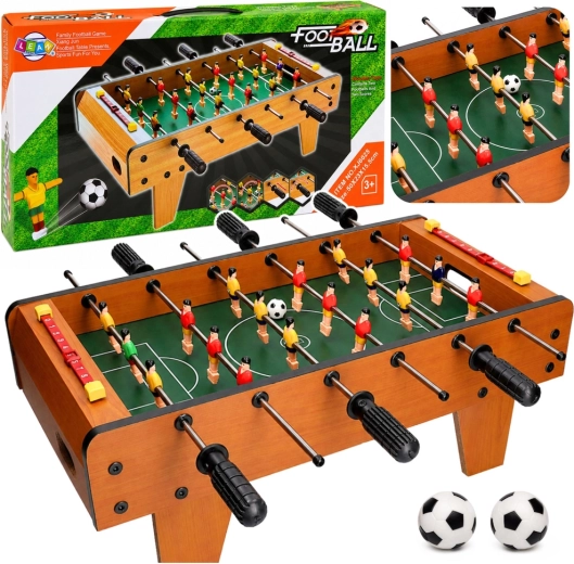 Mini stalo futbolas 50 cm – medinio dekoro žaidimų stalas