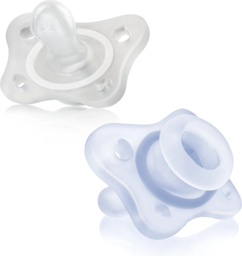 Chicco PhysioForma Mini Soft visiškai silikoninis čiulptukas 0–2 mėn. berniukams, 2 vnt.