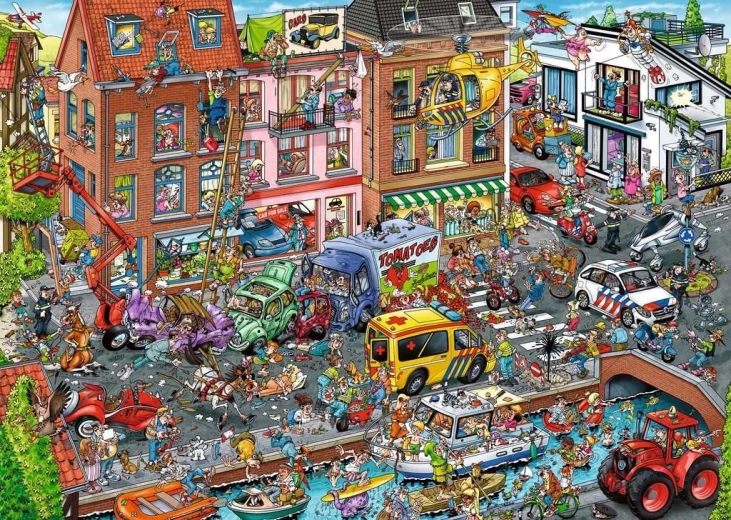 Dėlionė Ravensburger Ray's Comic – modernieji laikai, 1000 detalių