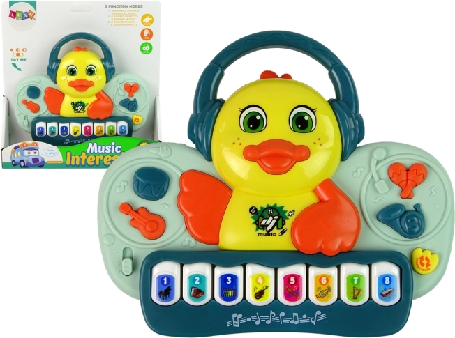 Interaktyvus pianinas Ančiukas DJ – garsiniai muzikos instrumentai ir melodijos