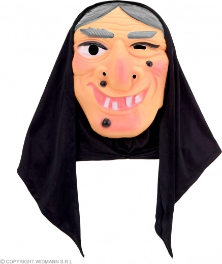 Witch mask with scarf