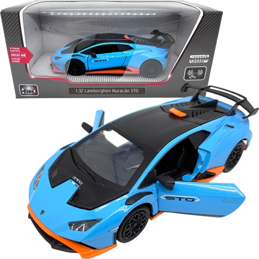Metal model 1:32 LAMBORGHINI HURACÁN STO blue