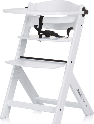 Chipolino wooden high chair Tip Top 2-in-1 – White