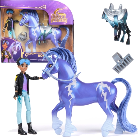 Unicorn Academy figūrėlės RORY & STORM – raitelė ir vienaragis su priedais